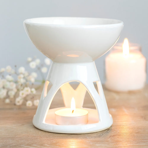 White Deep Bowl Wax Warmer - 0