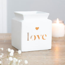 Load image into Gallery viewer, White &quot;Love&quot; Wax Warmer
